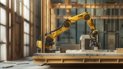 Poster - focus on the modularity of robotic systems adapting to various construction tasks, from framing to f