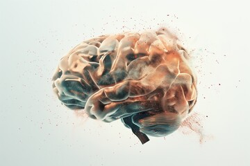 Poster - Human brain exploding with creative energy and ideas