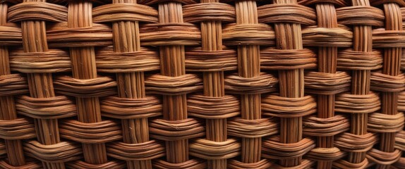 Poster - Close-Up of Woven Natural Fiber Texture