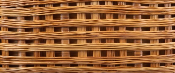 Poster - Close-Up of Woven Natural Fiber Texture