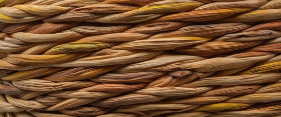 Poster - Close-Up of Woven Natural Fiber Texture