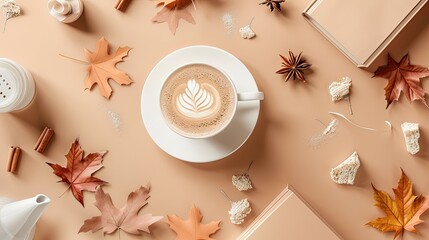 Wall Mural - a cup of cappuccino 