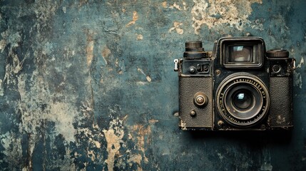 Sticker - Vintage Camera on Textured Background