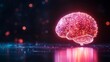 © InkCrafts - Cognitive computing, AI neural networks, holographic brain representation, futuristic design