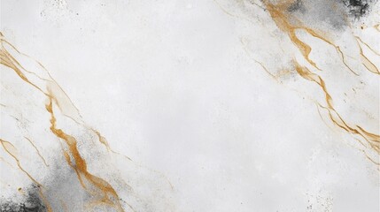 Canvas Print - soft lines gold, black and white marble texture