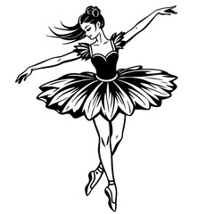 Wall Mural - ballerina  silhouette vector illustration