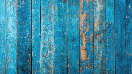 Poster - A vibrant blue wooden texture featuring rustic details that adds character and depth