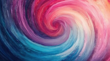 Poster - A vibrant vortex swirl displays dynamic motion with intertwining pastel hues in an abstract design radiating energy