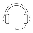 © sumonbrandbd - Silhouette customer support headset for client communication icon and vector illustration
