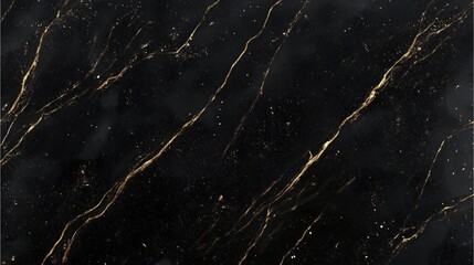 Canvas Print - soft lines gold and black marble texture