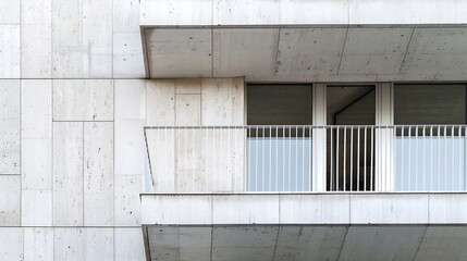 Aufkleber - Geometric architecture detail modern concrete structure building abstract concrete architecture background building concrete balcony construction middle east Minimal architecture moder : Generative AI