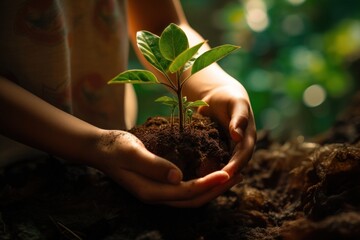 Wall Mural - Nature plant gardening planting.