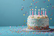 © febrinadwsr - colorful birthday cake with rainbow sprinkle topping
