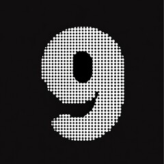 Poster - Artistic Representation of the Number Nine