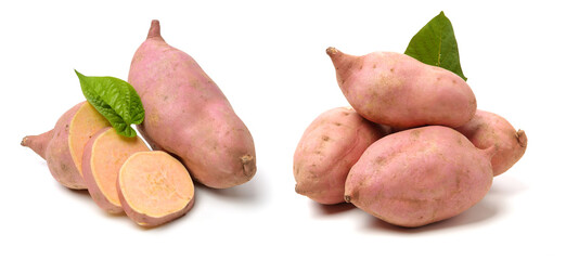 Poster - sweet potato on the white background