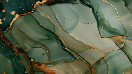 Elegant marble ink texture background with gold accents and earthy tones