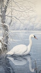 Canvas Print - Animal goose bird swan.