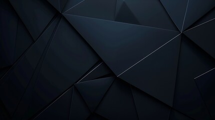 Poster - Modern black blue abstract background Minimal Color gradient Dark Web banner Geometric shape 3d effect Lines stripes triangles Design Futuristic Cut paper or metal effect Luxury Premiu : Generative AI