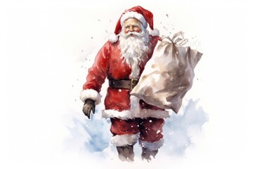 Sticker - Christmas paper adult santa claus.