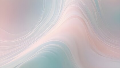 Poster - Abstract image of soft pink and blue flowing lines, creating a sense of movement and fluidity.