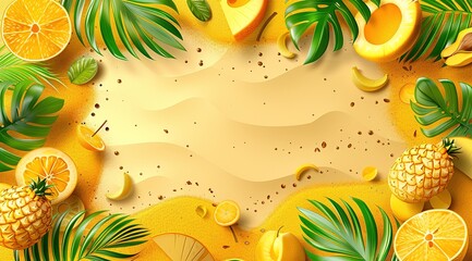 Canvas Print - background with fruit