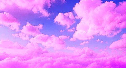 Sticker - Magical pink pastel clouds moving in the wind Sunset colorful landscape Abstract pink clouds close up video footage Fantasy sunrise sunlight design 4k animation