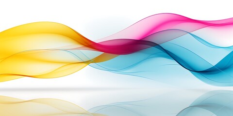 Poster - Simple vector banner with a white background with curved lines in a minimalistic design, high resolution, professional color grading.