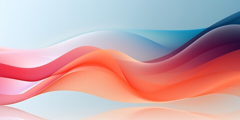 Poster - Simple vector banner with a white background with curved lines in a minimalistic design, high resolution, professional color grading.