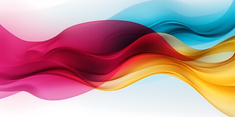 Poster - Simple vector banner with a white background with curved lines in a minimalistic design, high resolution, professional color grading.