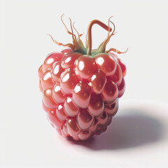 Wall Mural - raspberry on white background