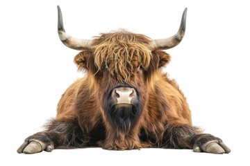 Wall Mural - Brown yak livestock wildlife mammal.