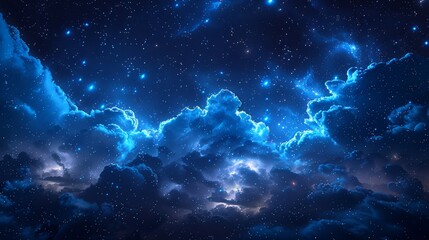 Wall Mural - beautiful space background with a nebula, shining stars, and cosmic stardust