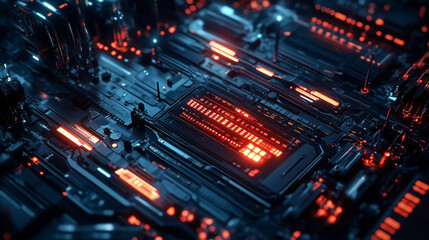 Poster - futuristic high end technology background, tech wallpaper 