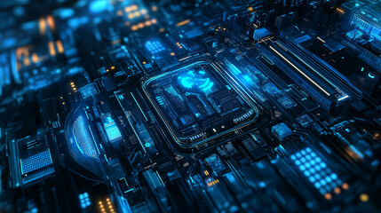 Poster - futuristic high end technology background, tech wallpaper 