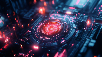 Poster - futuristic high end technology background, tech wallpaper 