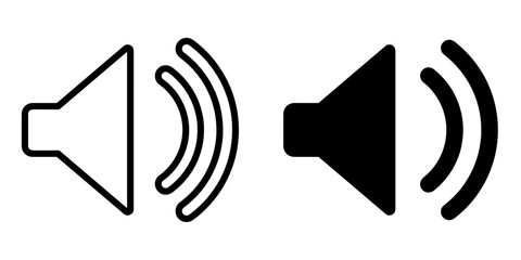 Aufkleber - ofvs662 OutlineFilledVectorSign ofvs - speaker vector icon . loudspeaker sign . isolated transparent . outline and filled version . AI 10 / EPS / PNG . g12008