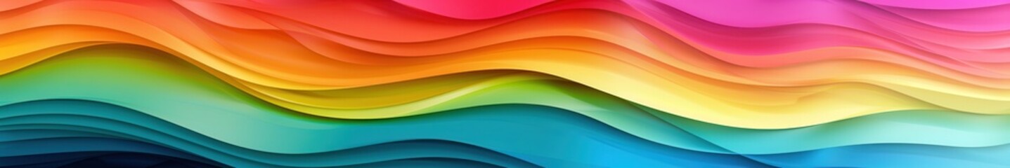 Wall Mural - Abstract rainbow gradient color waves, high energy. Background.