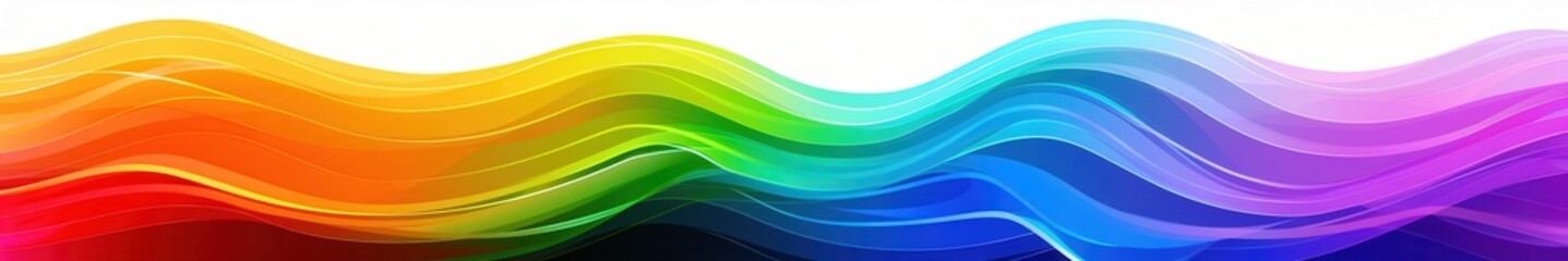Wall Mural - Abstract rainbow gradient color waves, high energy. Background.