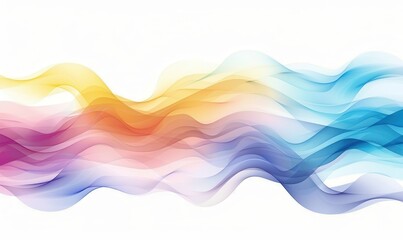 Wall Mural - Abstract rainbow gradient color waves, high energy. Background.