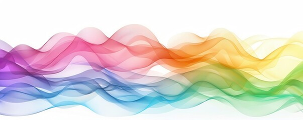 Wall Mural - Abstract rainbow gradient color waves, high energy. Background.