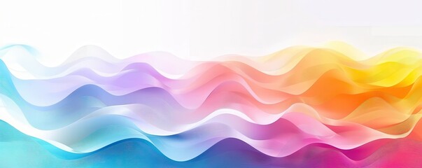 Wall Mural - Abstract rainbow gradient color waves, high energy. Background.