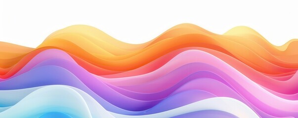 Wall Mural - Abstract rainbow gradient color waves, high energy. Background.