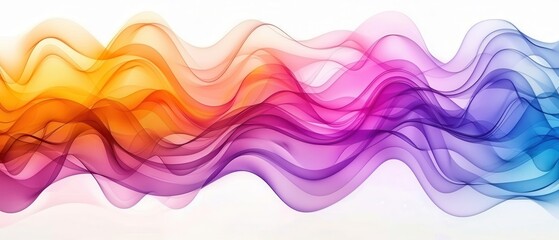 Wall Mural - Abstract rainbow gradient color waves, high energy. Background.