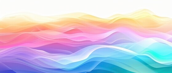Wall Mural - Abstract rainbow gradient color waves, high energy. Background.