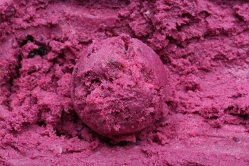 Poster - Tasty berry sorbet as background, closeup view