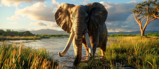 Wall Mural - majestic elephant