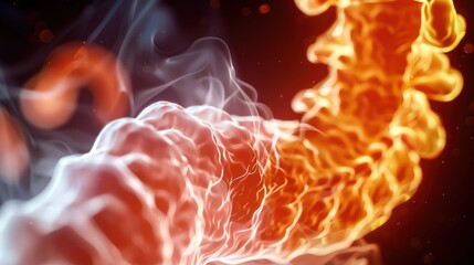 Wall Mural - A fire is burning and the smoke is coming out of it