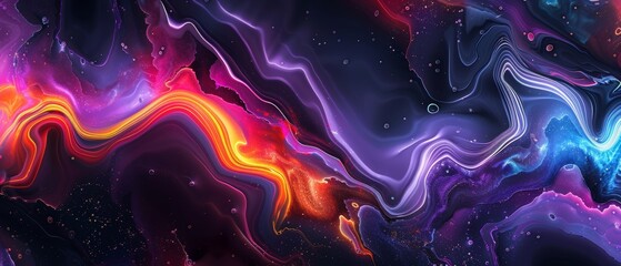 Wall Mural - Abstract Background of Liquid in Dark Theme Colors