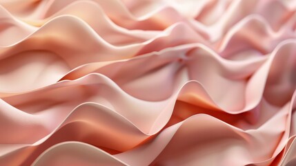 Wall Mural - A pink fabric with a wave pattern