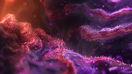 Wall Mural - A purple and red image with a lot of small dots